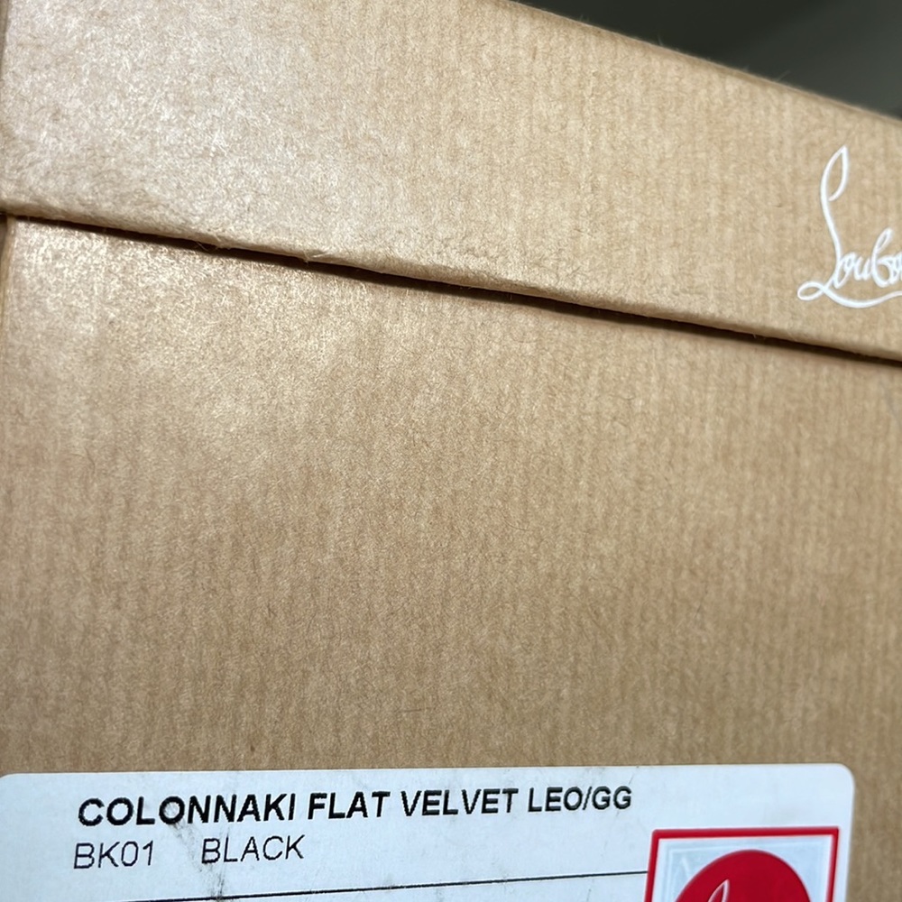 NWT⭐️CHRISTIAN LOUBOUTIN⭐️Velvet Jacquard Colonnaki Leopard Flat Loafers - Picture 7 of 7